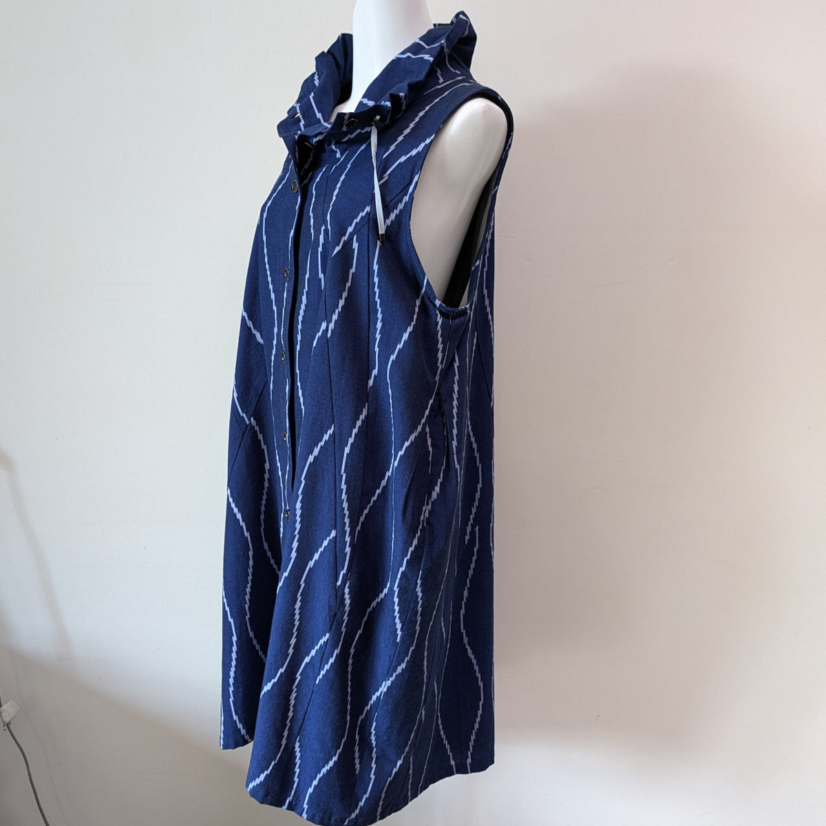 久留米絣のロングベスト 坂田織物のロングベスト