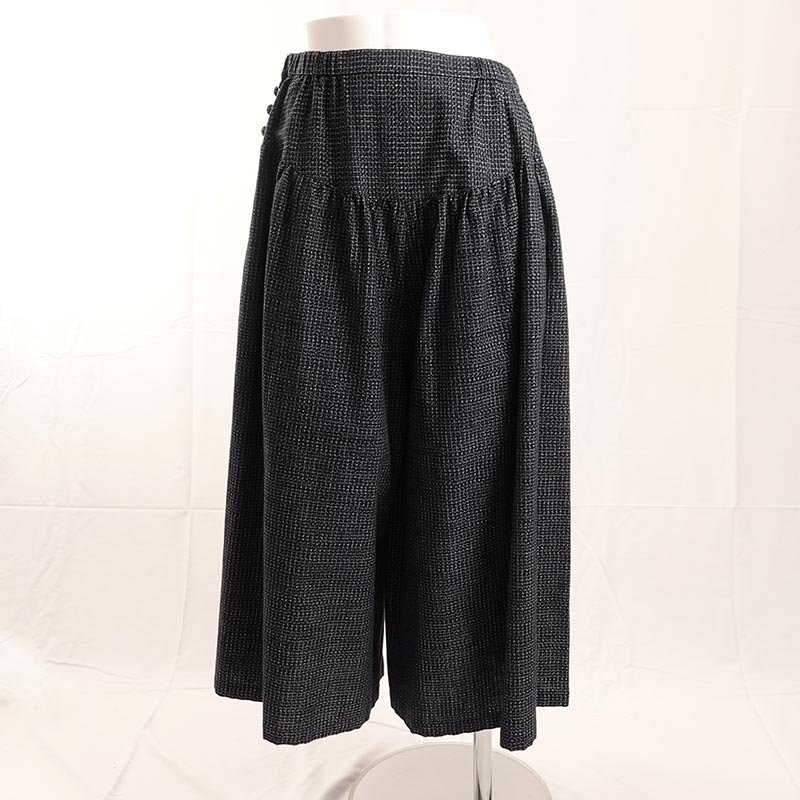 SALE】久留米絣 文人キュロットパンツ 紺 – 緑石堂 - 印鑑 久留米絣