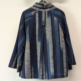 【SALE】久留米絣　儀右エ門　ジャケット　スラブ藍染めぼかし　紺