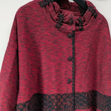 【SALE】久留米絣　藍暦　ジャケット　コート　赤