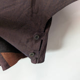 久留米絣　儀右エ門　ポンチョ　リバーシブル　茶