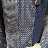 【SALE】久留米絣　儀右エ門　ジャケットコート　裏付き　黒紺