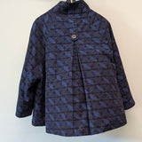 久留米絣　儀右エ門　ジャケット　ラグラン袖　裏付き　紺