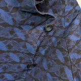 久留米絣　儀右エ門　ジャケット　ラグラン袖　裏付き　紺