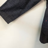 【SALE】久留米絣　銀行右エ門　ジャケットブラウス　文人　黒/白　