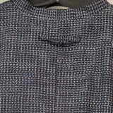 【SALE】久留米絣　銀行右エ門　ジャケットブラウス　文人　黒/白　