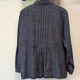 【SALE】久留米絣　儀右エ門 ブラウス　フリル