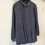 【SALE】久留米絣　儀右エ門 ブラウス　フリル