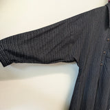 久留米絣　儀右エ門　スタイリッシュ　ロングワンピース　黒/白