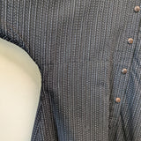 久留米絣　儀右エ門　スタイリッシュ　ロングワンピース　黒/白