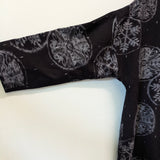 久留米絣　儀右エ門　ゆったり　ロングワンピース　鞠　黒/白