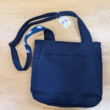 久留米絣　儀右エ門　ショルダーバッグ  白十字　濃紺/紺/白