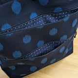 久留米絣　儀右エ門　トートバッグ　晴丸　濃紺/ブルー