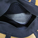 久留米絣　儀右エ門　トートバッグ　晴丸　濃紺/ブルー