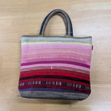 久留米絣　儀右ヱ門　カマイユ　トートバッグ　ベージュ/ピンク/赤