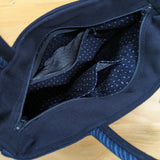 久留米絣　儀右ヱ門　カマイユ　トートバッグ　紺/紺系グラデーション