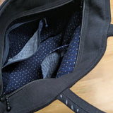 久留米絣　儀右ヱ門　カマイユ　トートバッグ　黒/黒系グラデーション