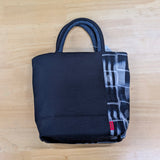 久留米絣　儀右エ門　トートバッグ　アジロ水玉　黒/白