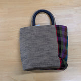 久留米絣　儀右エ門　トートバッグ　白樺マルチカラフル　ベージュ