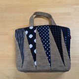 久留米絣　儀右ヱ門　とんがり　トートバッグ　ベージュ