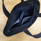 久留米絣　儀右ヱ門　井桁トートバッグ　黒/カラフル