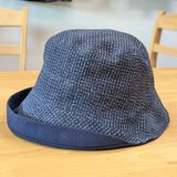 【SALE】【母の日プレゼント】久留米絣　 儀右ェ門　帽子M（57.5cm）　文人　ギフト包装