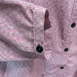 【SALE】久留米絣　ロングブラウス　前開きボタン　やさしいピンク　8分袖　